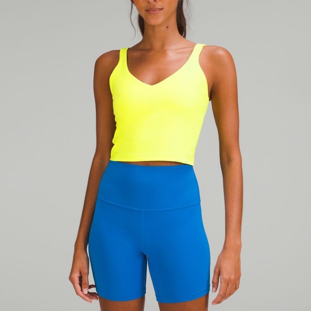 Lululemon Align Cropped Tank - Electric Yellow - Size 6
